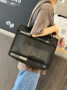 Túi Đeo Vai Lưới Trong Suốt Dung Tích Lớn Túi Du Lịch Mùa Hè Thể Thao Bơi Lội Yoga Túi Xách Tay Bãi Biển Túi Đeo Vai Đơn PVC