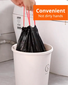Joybos Drawstring Portable Garbage Bag Strong Thickened Garbage Bag Kitchen Garbage Bag