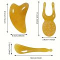 1set Facial Massage Tools  Imitation Sheeps Horn Gua Sha Board Tensile Rod Resin Face Pulling Meridian Massage Stick for Deep. 