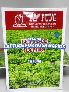 Benih Selada Hijau Lettuce Formosa Rapids 10 gram Ta Fung tropis unggul bibit biji sayur ijo keriting kriting hidroponik hydroponik
