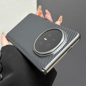 New Carbon Fiber Magnetic Absorption Full Cover Protection Case for Honor MagicV5 Foldable Screen Phone Mens Business Anti-Fall