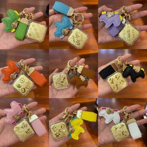 999 Pure Gold Keychain Bag Accessory Festive Joy And Peace Little Horse Charm Creative Gift for New Year And Festivals