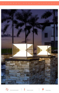 Solar Pillar Lights Outdoor Waterproof LED Wall Lamp Solar Energy Super Bright Home Decor Modern Gate Garden Villa Lighting Door