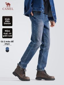 CAMEL | Quần Jeans Nam Co Dãn Tapered Rửa Retro Dài