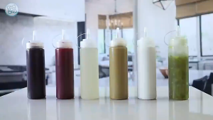 500ML 1000ML Clear Plastic Squeeze Bottle Condiment Dispenser Salad Bottle