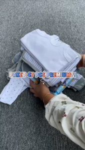 Set Lengkap Bayi Baru Lahir 0–3 Bulan | Paket Perlengkapan Bayi 47 Pcs Premium Quality Series Abu & Cream Premium Almeera Baby and Kids