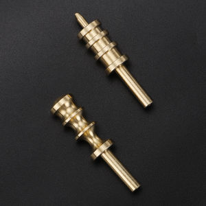 2Pcs Leather Burnisher/Slicker Pointed or Flat Tip Leathercraft Soldering Iron Tip for DIY Leather Polished Edge Hot Process