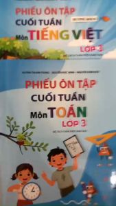Sách - Combo 2 Cuốn Phiếu ôn tập cuối tuần môn Toán + Tiếng Việt Lớp 3 - Chân Trời Sáng Tạo - MN