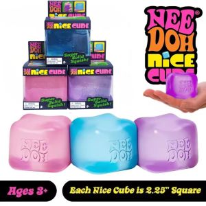 Schylling Needoh Nice Cube Sensory Toy Stress Relief Fidget Cube Anxiety Relief Focus Calm Desk Gadget for Adults Children