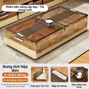 TIJU | Hộp Đựng Dưới Giường Có Bánh Xe Phẳng