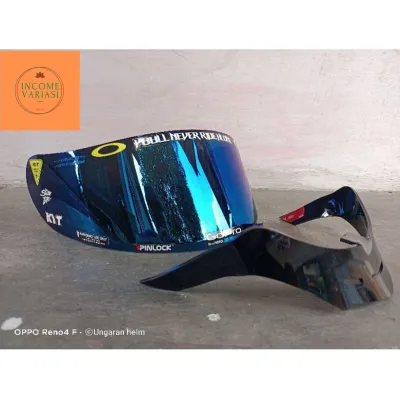 COD Paket Flat visor KYT R10 KYT RC7 K2R Iridium Gold Silver Blue Spoiler KYT Rc7 R10 K2R Stiker KYT K2Rider