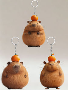 other | 3pcs Funny Capybara With Bath Towel Acrylic Keychain Lovely Bag Charm Key Chain Accessory