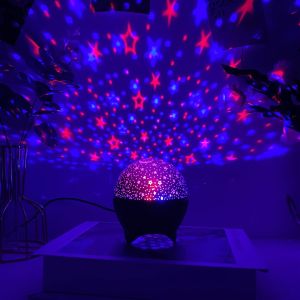 LED Starry Sky Projector Light Stars and Moon Projection 7 Modes Night Light USB Powered for Kids Room Party Decor Holiday Gifts