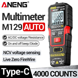 ANENG | Digital Multimeter Rechargeable ANENG M129 NCV Voltage Sensing 4000 Counts Smart 500V Voltmeter Resistance Detection Repair Tool