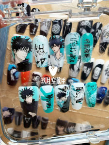 Anime Themed Wearable Nail Art Strips with Seal Layer Size Divided Cartoon Design for Fashionable Nail Styling