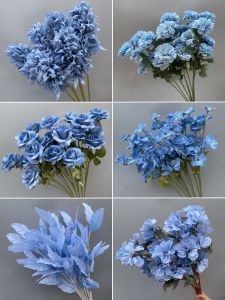 Wedding Blue Flower Decorations Artificial Flowers
