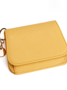 กระเป๋าใส่ธนบัตรหนังวัวแท้แบบสั้นสำหรับผู้หญิง กระเป๋าใส่บัตรหลายช่อง กระเป๋าใส่เหรียญ กระเป๋าใส่บัตรรูปแบบอินส์แฟชั่นเกาหลี กระเป๋าใส่บัตร RFID ชั้นบนของวัว