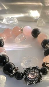 Zada DIY 12MM++ Rose Quartz & Black Obsidian Bracelet | Love Protection & Healing 粉晶黑曜石设计款 I 爱情 I 保护 I 疗愈