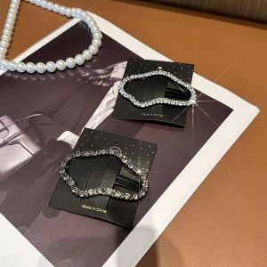 Elegant Cloud Shaped Rhinestone BB Clip Womens Side Hair Accessory Hollow out Design Fashionable Hairdressing Hairpin