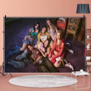 Mesuca | Popular Singers K-KATSEYE Photography Background Party Kids Family Portrait Decor Backdrop Photo Studio