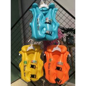 Áo phao bơi cho bé trẻ em 3-6 tuổi có đai đỡ cổ và khóa cài áo phao bơm hơi tập bơi cho bé trai bé gái nam nữ 10-20kg