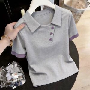 HUAXUNRAN | Elegant Design Slim Fit Womens Polo Shirt T-Shirt