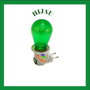 Lampu LED Warna Warni + Fitting Colok Saklar On/Off