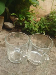 6pcs Coffee Mug 200ml Bahan Kaca Tebal/Gelas Kopi/Gelas Kaca