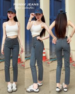 💥รับเปลี่ยนไซส์💥กางเกงยีนส์ทรงบอย สีสนิมทรงสวย ผ้าไม่ยืด ยาว36-37"เก็บทรงสวย25-31