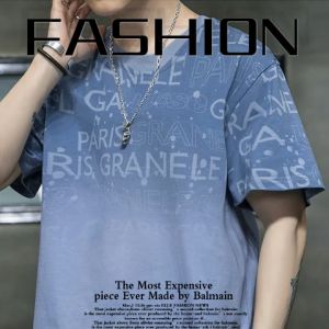 เสื้อผ้าแฟชั่นสไตล์เกาหลี 🚛💨 ผ้าผิวหน้าซีดเสื้อผ้าแฟชั่นสไตล์ เสื้อยืดคอกลมแขนสั้นสกรีนลาย น้ำน่าที่ เนื้อผ้านิ่มใส่สบาย คู่ความสะอาด 100% คู่ความเสี่ยง 120 วันกำไร