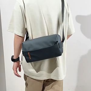 Waist Pouch Bag Men Crossbody Oxford Water Resistant Pack Fashion Chest Bag Men Sling Crossbody Bag