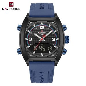 Naviforce | 2025 NAVIFORCE Military Watch Army Mens Watches Dual Time Display 3ATM Water Resistant Man Sports Outdoors Wristwatch Clocks