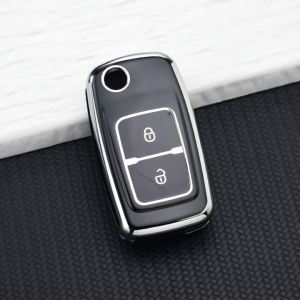 2 Buttons TPU Car Key Shell for Chery Tiggo A1 E5 A5 Fulwin Cowin Easter Flip Remote Key Case Folding Remote Auto Case Fob