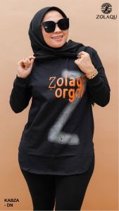 KAOS ZOLAQU TERBARU 2024 BAJU WANITA LENGAN PANJANG ATASAN JUMBO SEMI TUNIK OFFICIAL STORE AGEN RESMI