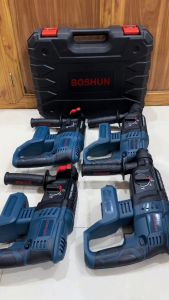 Thân Máy Khoan bê Tông Pin 3 Chức Năng Boshun Chân Pin Phổ Thông Không Chổi Than Kèm Hộp Đựng.