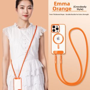 Elegant Dual Buckle Crossbody Phone Strap Necklace