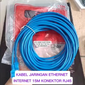 V197 ORI KABEL LAN ETHERNET 15 METER INTERNET JARINGAN NETWORK CABLE RJ45 PATCH OUTDOOR PAKET DATA H