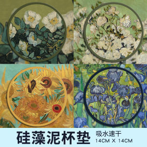 Thảm Đựng Cốc Bằng Nham Thạch Silica Thảm Thấm Nước Cho Bàn Rửa Mặt Phòng Tắm Thảm Đựng Đồ Dùng Cá Nhân Thảm Bàn Ăn Thảm Tròn