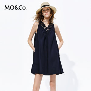 MO&Co. | High Quality Long Staple Cotton Cocoon A-Line Embroidered Dress