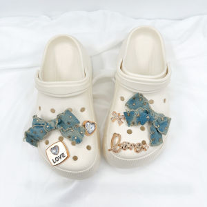 6Pcs Crocs Jibbitz Charms Cute Bow LOVE Shoe Buckle Detachable Shoe Decoration for Crocs