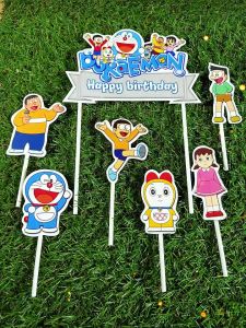 Topper Cake Doraemon & Aksesoris Cake Doraemon untuk Perayaan Hari Ulang Tahun