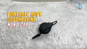 Nano Care Portable Indoor Outdoor Retractable Rope Clothesline/Jemuran Anti-selip Tahan Angin Portabel Berkemah/Indoor/Mobil/Outoor