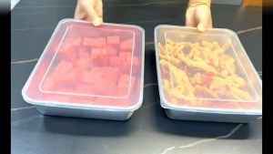 304 Stainless Steel Tray Food Grade Square Plate Steamed Rice Barbecue Plate Commercial Kitchen Dish Thickened Water Tray