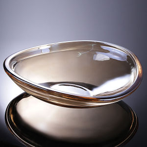 Modern Minimalist Crystal Glass Fruit Bowl Set Luxury Sensation Home Living Room Coffee Table Creative Artistic Design