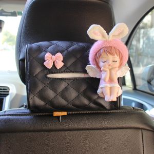 กล่องใส่กระดาษทิชชู่ในรถลายการ์ตูนที่ใส่กระดาษทิชชู่แบบแขวนหลังเก้าอี้ในรถที่วางแขนในรถแอนนี่น่ารักที่ใส่กระดาษทิชชู่