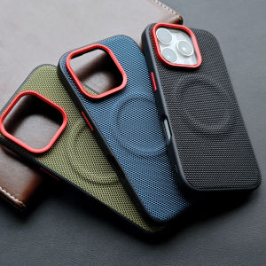 szhaiyu | For MagSafe For iPhone Air 17 16 Pro max 15 Pro Phone Case Luxury PU Leather Magnetic Wireless Charging Protective Back Cover