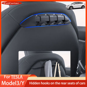 For Tesla Model 3 Y Car Seat Hidden Hooks Purse Bag Hanger Back Seater Headrest Bracket Hanger Car Accessories