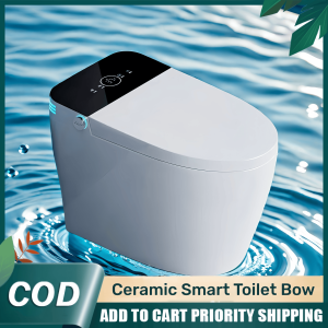 SSG Ceramic Smart Toilet Bow Set Ful Set Intelligent Bathroom Toilet With Water Tank Automatic Flip Cover No Water Pressure Limit WIth English Remote