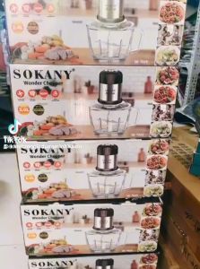 Máy Xay Thịt SOKANY Đa Năng Cối xay thịt Thủy Tinh Máy xay đa năng ăn dặm cho bé Dung tích 2L Máy xay thực phẩm máy xay làm giò chả 4 Lưỡi dao bằng thép Công Suất 800w Máy xay sinh tố máy xay ăn cối xay máy xay tỏi ớt dặm