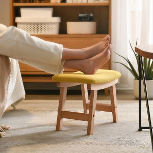 Footstool Office Footrest Handy Gadget Footstool Anti-Curling Two-Leg Sofa Ottoman Living Room Stool Children